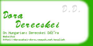 dora derecskei business card